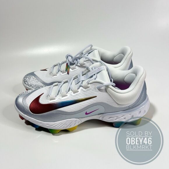 Nike | Shoes | Nike Alpha Huarache Elite 4 Low Mcs White  display picture 3